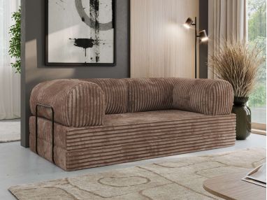Sofa Orsetto - brązowy, sztruks