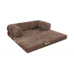 Sofa Orsetto - brązowy, sztruks