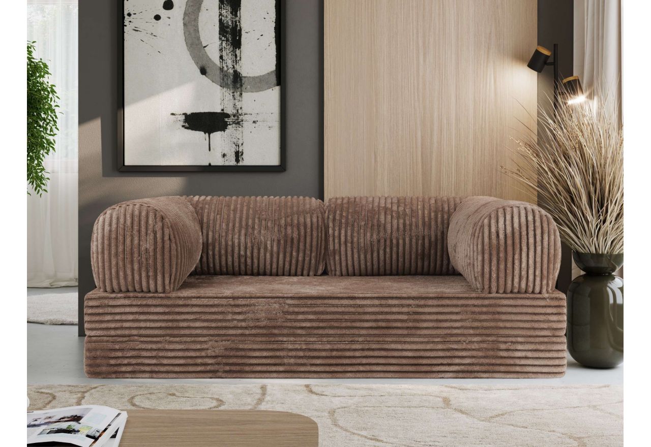 Sofa Orsetto - brązowy, sztruks