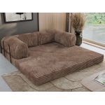 Sofa Orsetto - brązowy, sztruks