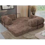 Sofa Orsetto - brązowy, sztruks