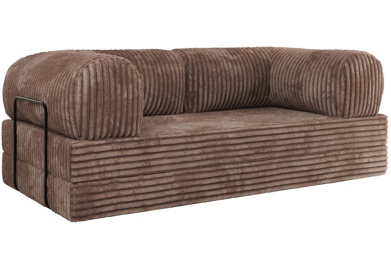 Sofa Orsetto - brązowy, sztruks