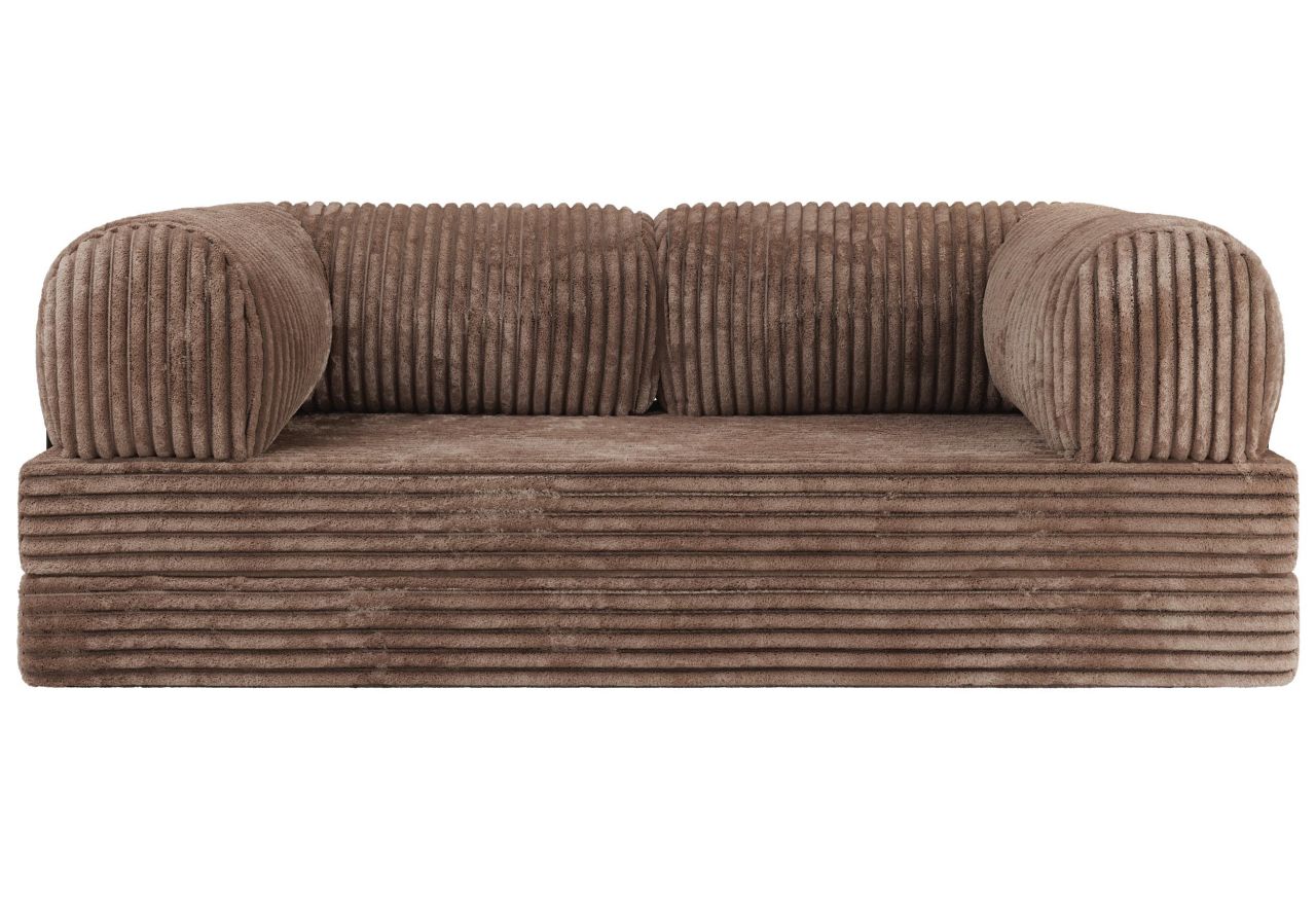 Sofa Orsetto - brązowy, sztruks