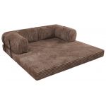 Sofa Orsetto - brązowy, sztruks