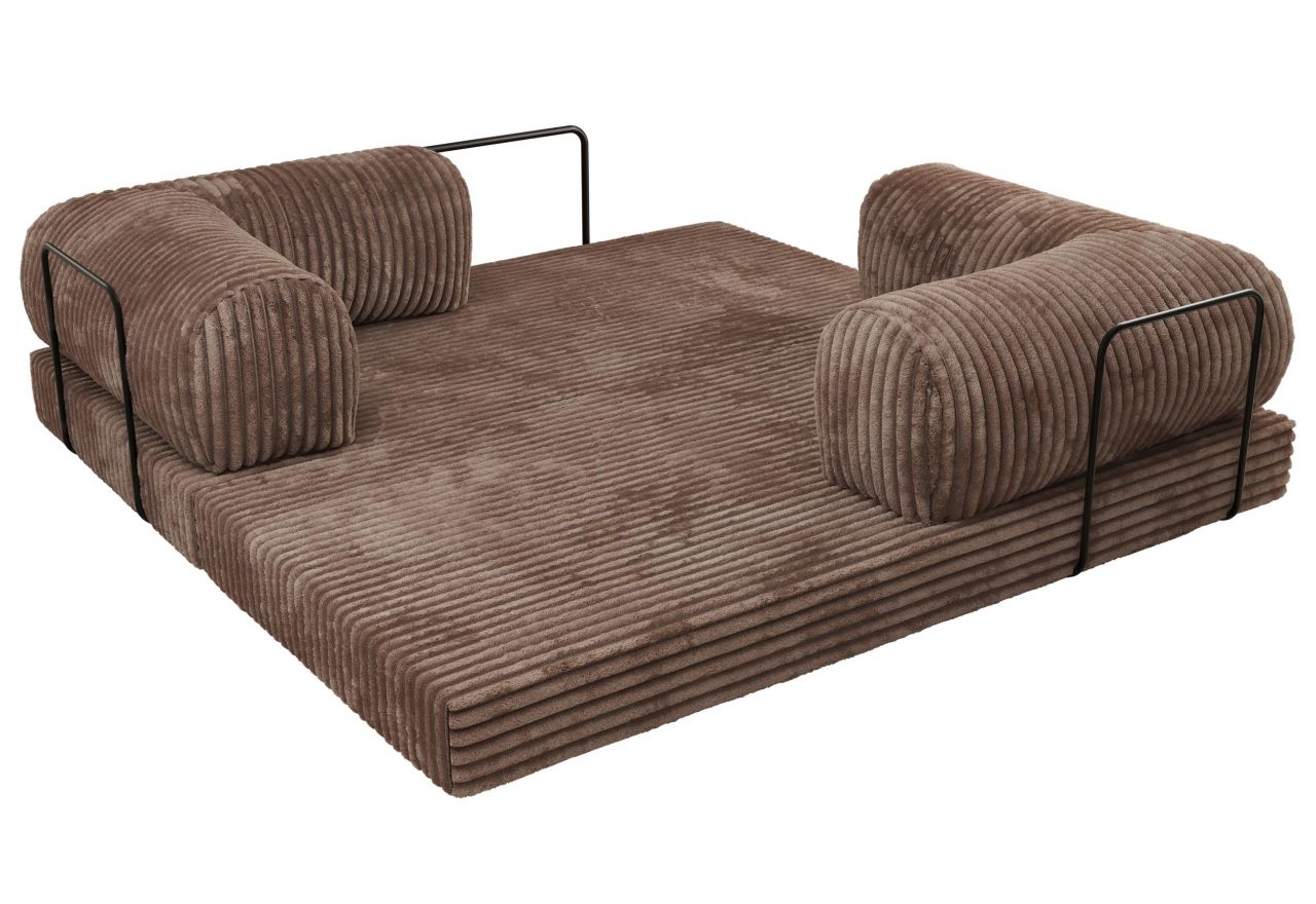 Sofa Orsetto - brązowy, sztruks