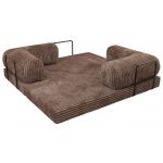 Sofa Orsetto - brązowy, sztruks