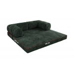 Sofa Orsetto - ciemnozielony, sztruks