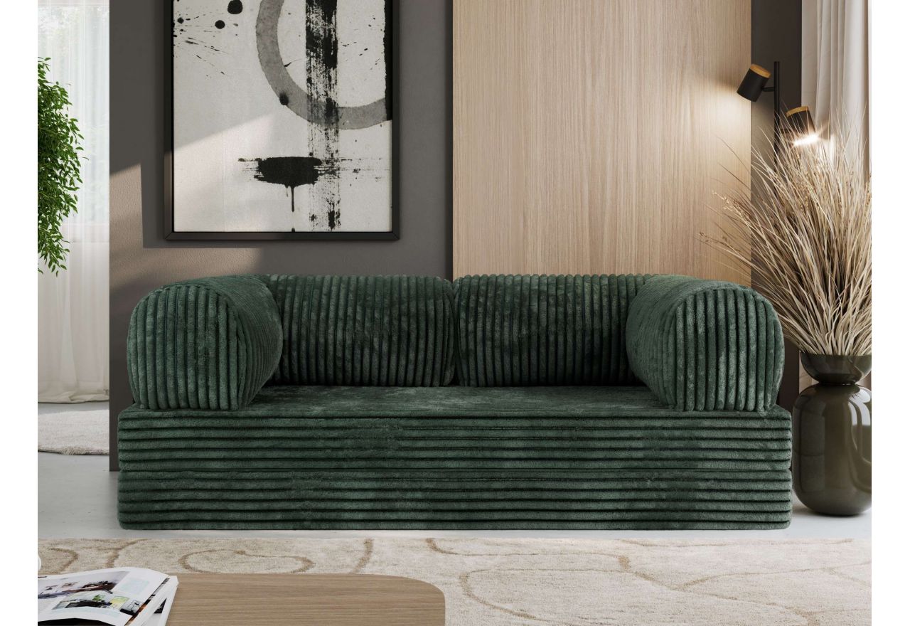 Sofa Orsetto - ciemnozielony, sztruks