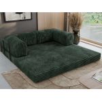 Sofa Orsetto - ciemnozielony, sztruks