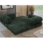 Sofa Orsetto - ciemnozielony, sztruks