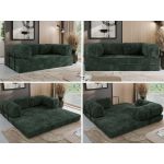 Sofa Orsetto - ciemnozielony, sztruks