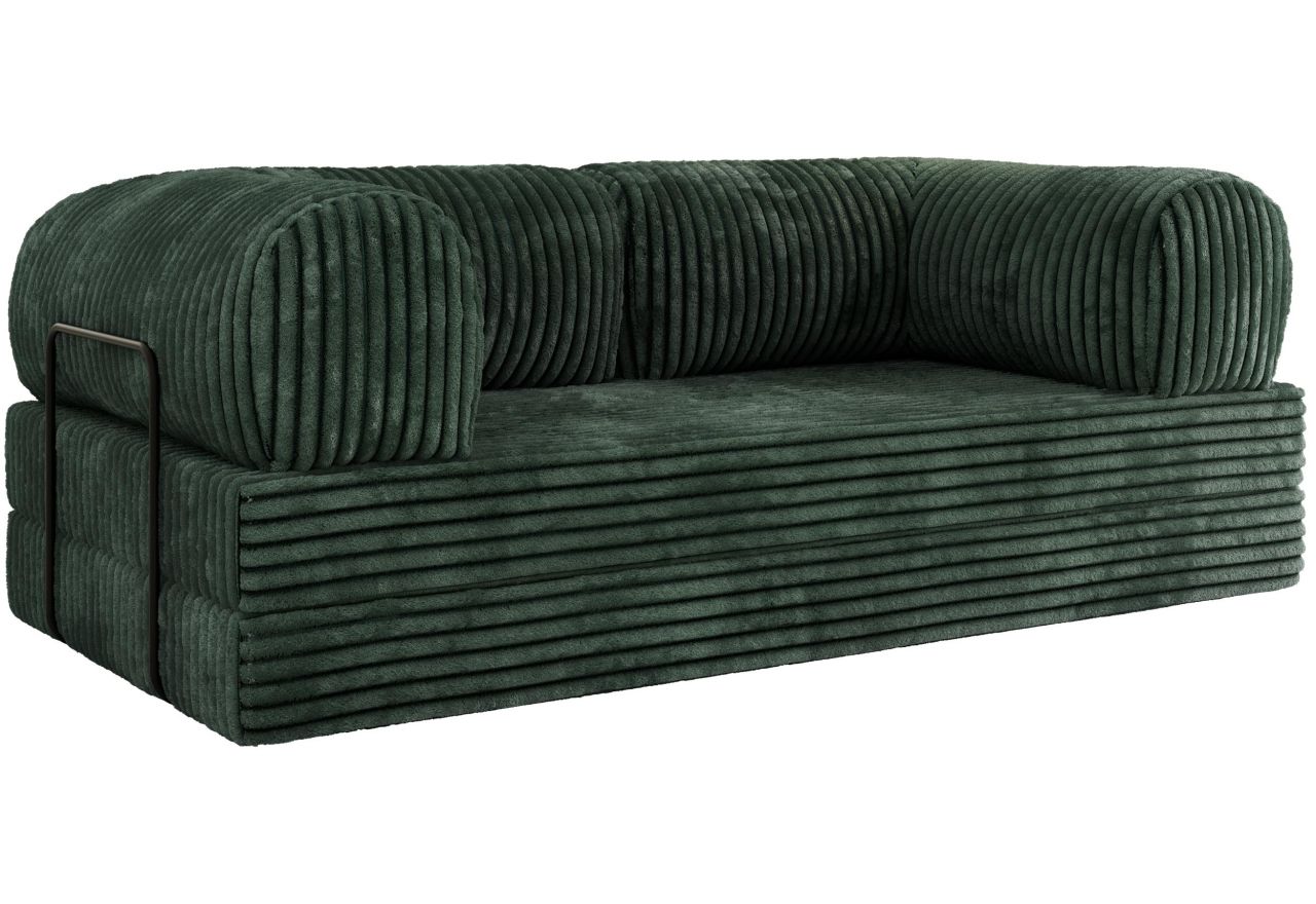 Sofa Orsetto - ciemnozielony, sztruks