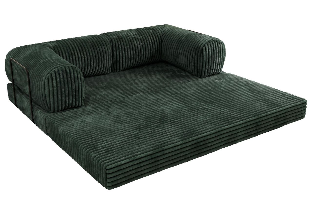 Sofa Orsetto - ciemnozielony, sztruks