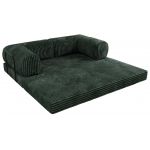 Sofa Orsetto - ciemnozielony, sztruks