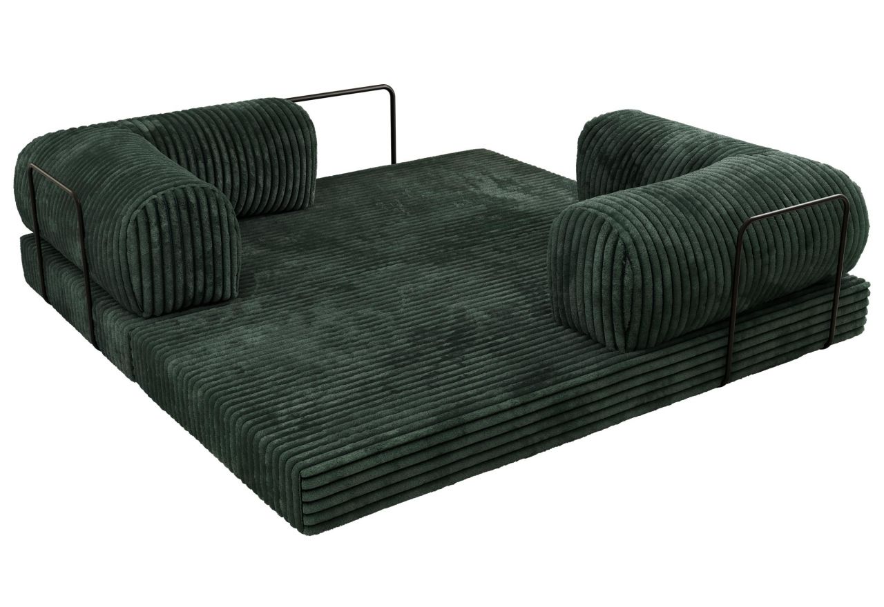 Sofa Orsetto - ciemnozielony, sztruks