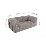 Sofa Orsetto - jasnoszary, sztruks