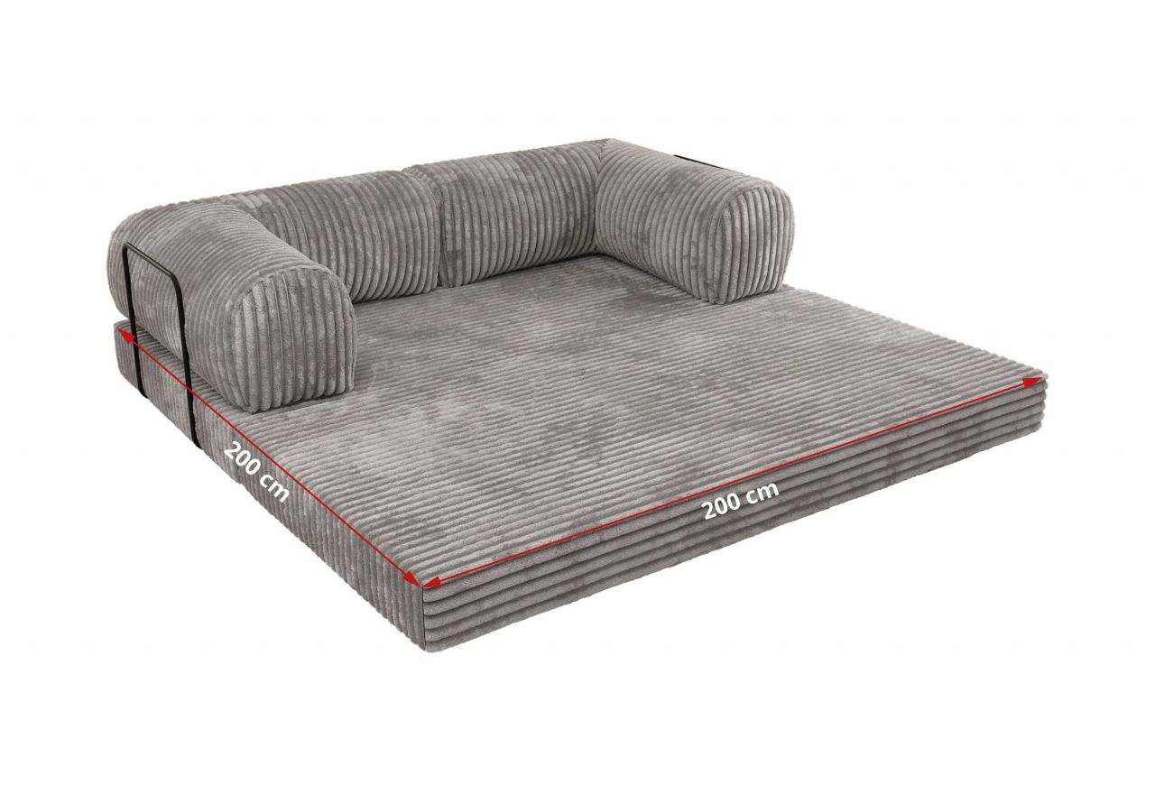 Sofa Orsetto - jasnoszary, sztruks