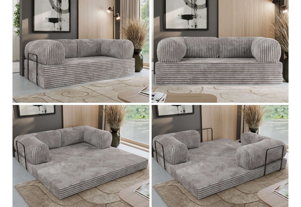 Sofa Orsetto - jasnoszary, sztruks