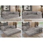 Sofa Orsetto - jasnoszary, sztruks