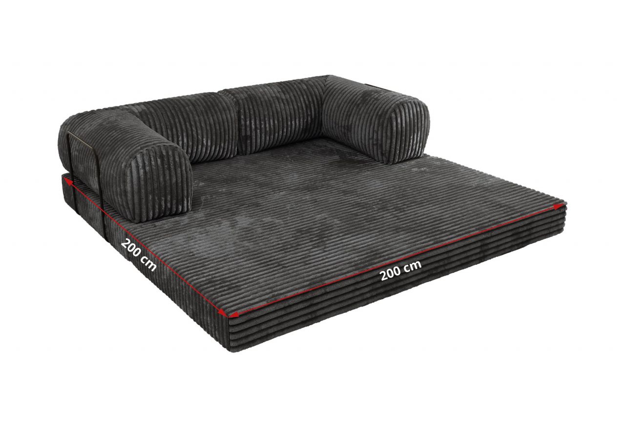 Sofa Orsetto - szary, sztruks