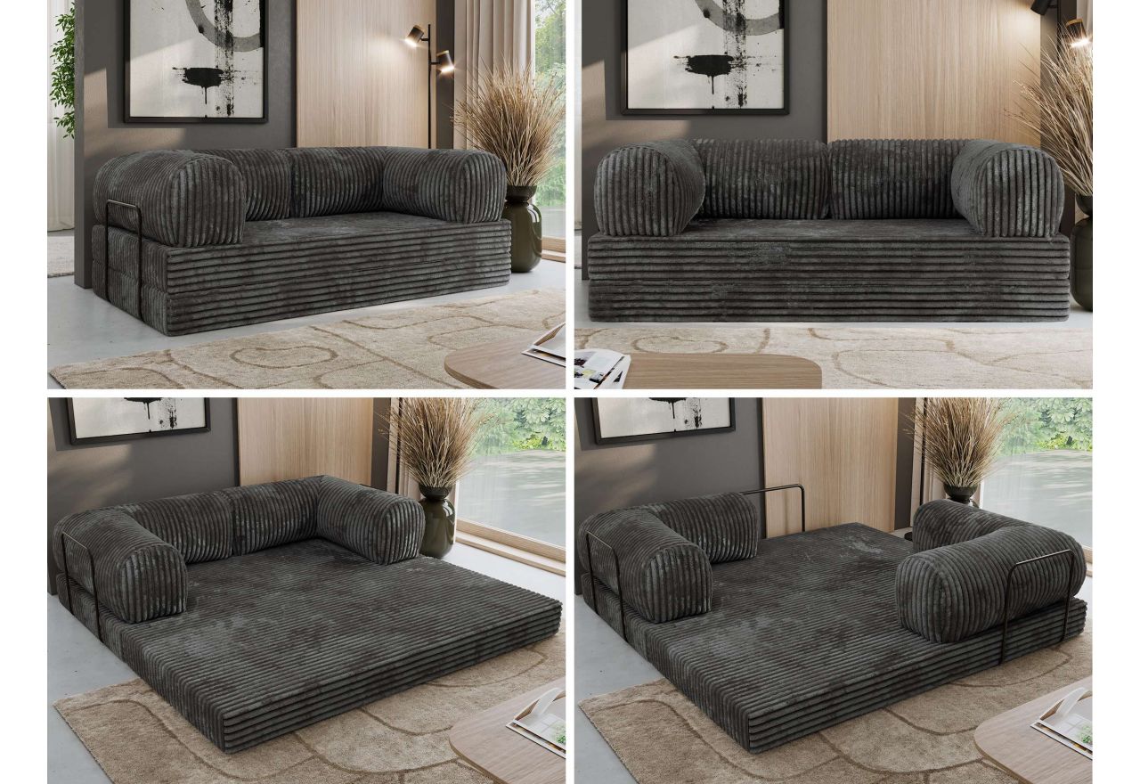 Sofa Orsetto - szary, sztruks