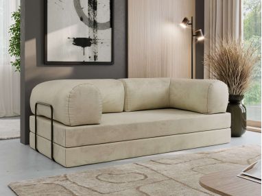 Sofa Orsetto - kremowy, welwet