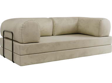 Sofa Orsetto - kremowy, welwet
