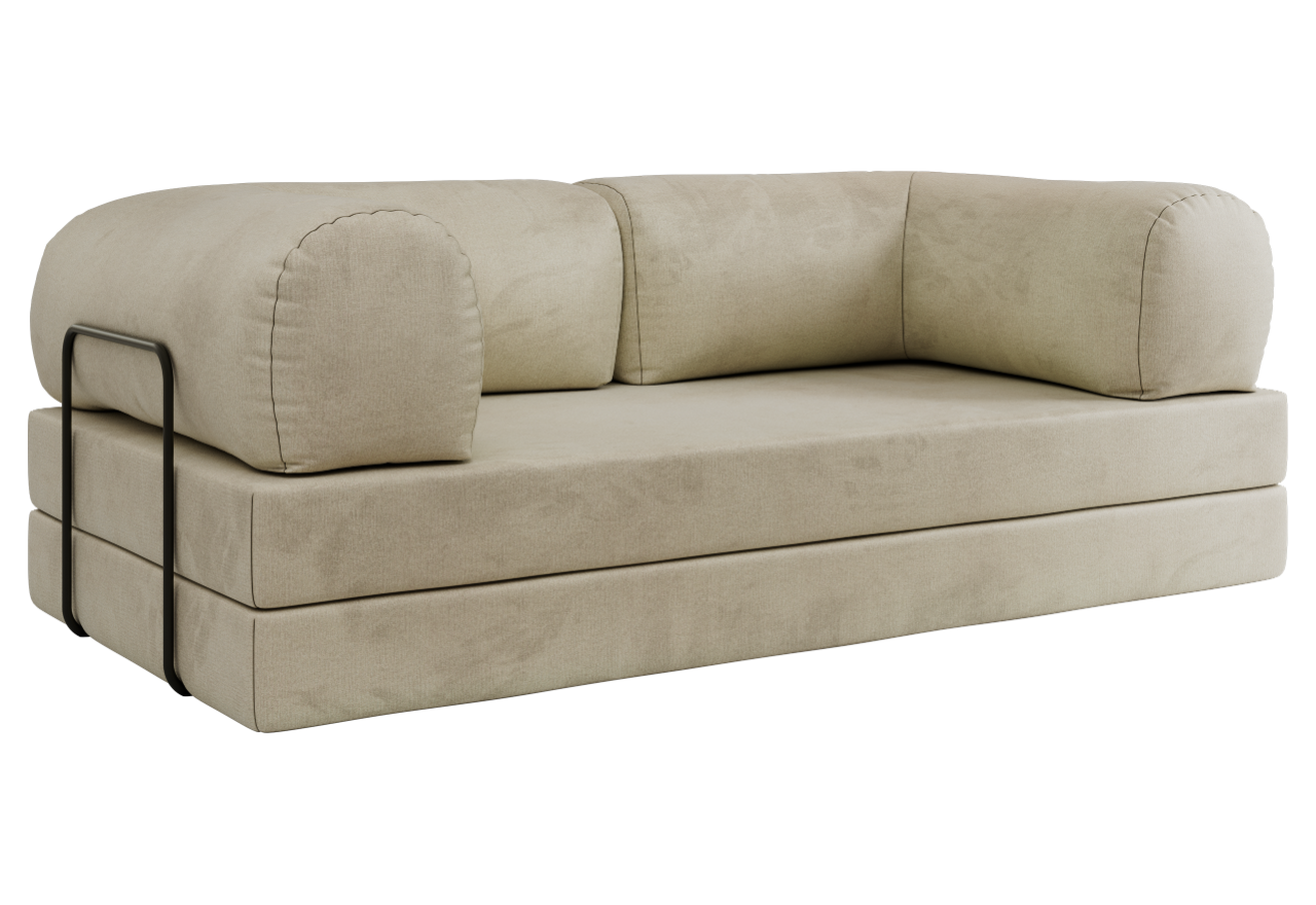 Sofa Orsetto - kremowy, welwet