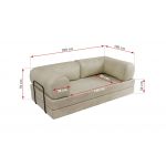 Sofa Orsetto - kremowy, welwet