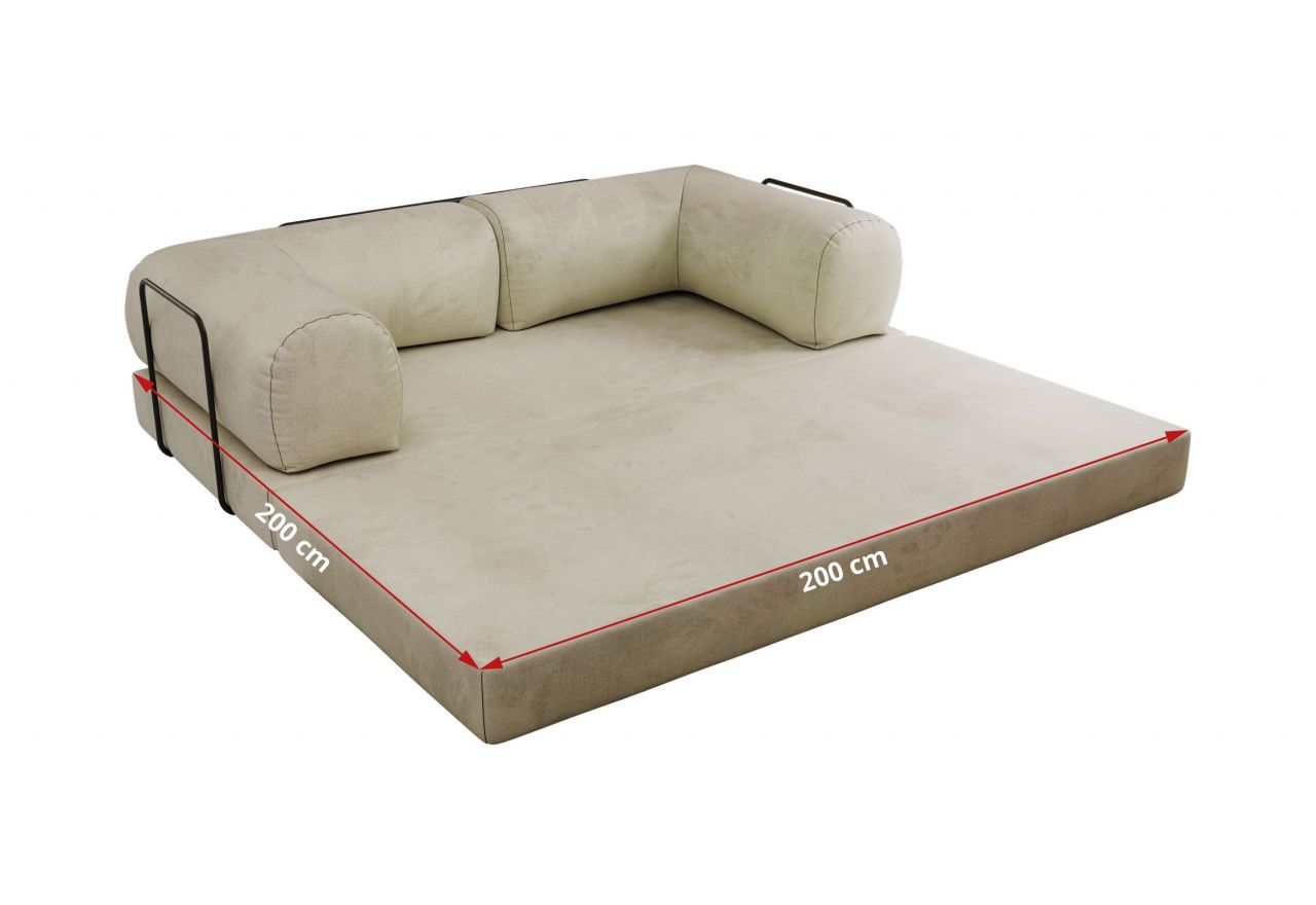 Sofa Orsetto - kremowy, welwet