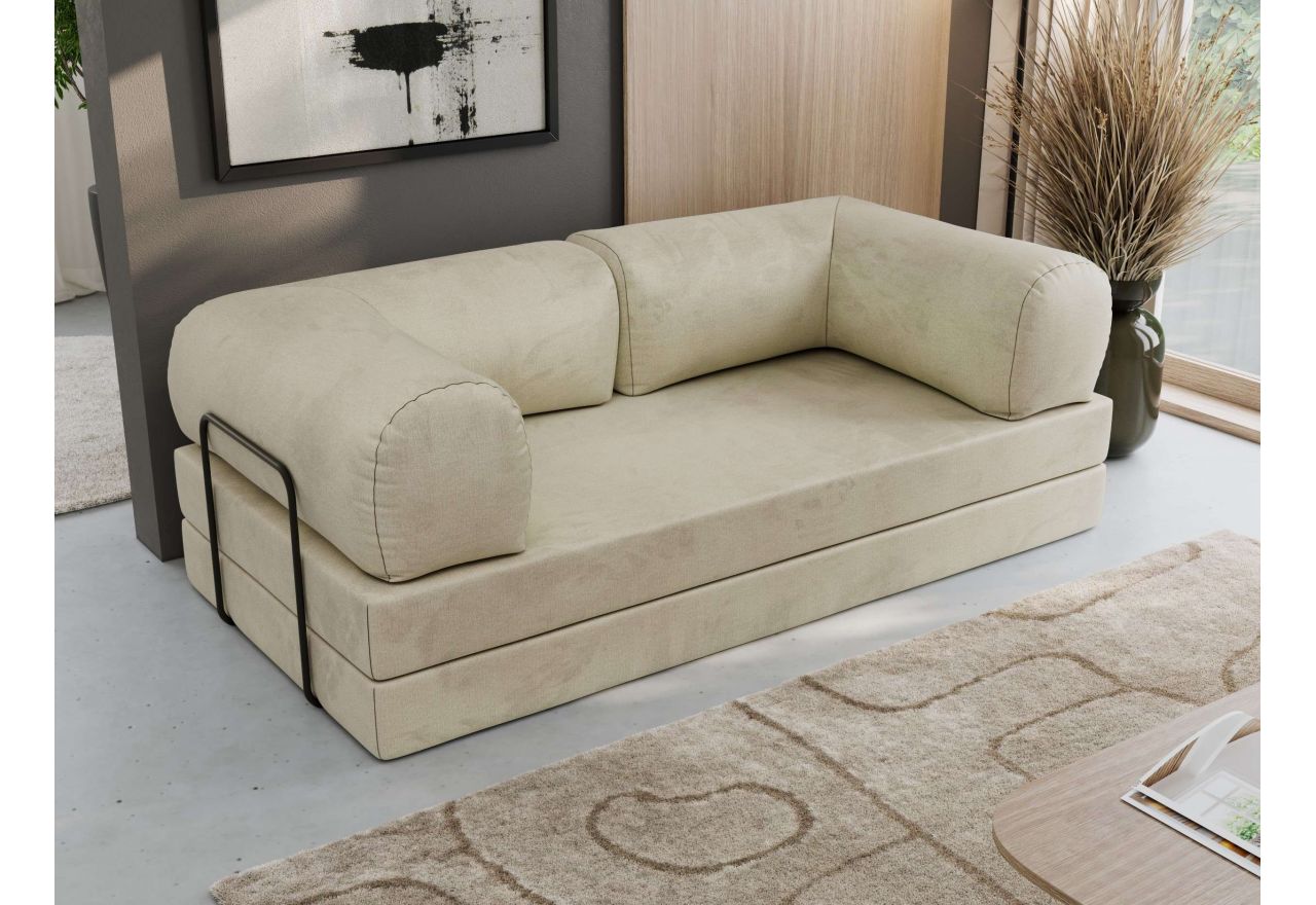 Sofa Orsetto - kremowy, welwet