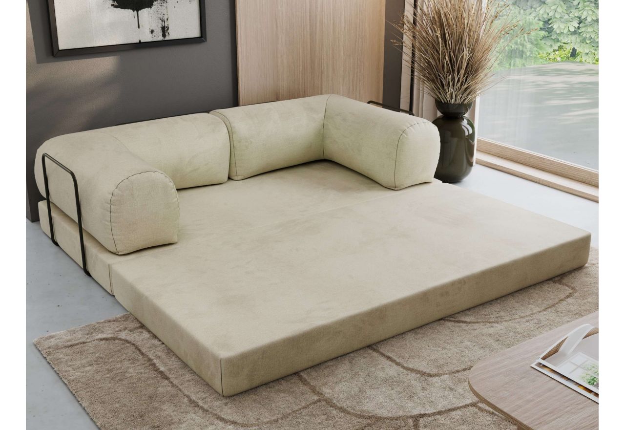 Sofa Orsetto - kremowy, welwet