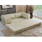 Sofa Orsetto - kremowy, welwet