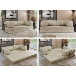 Sofa Orsetto - kremowy, welwet