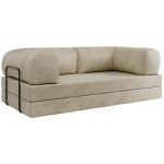 Sofa Orsetto - kremowy, welwet