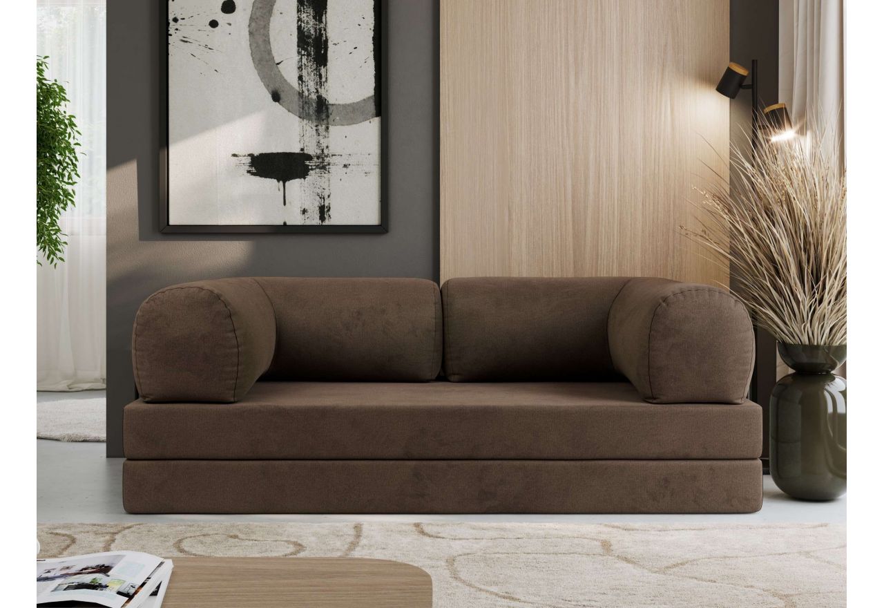 Sofa Orsetto - brązowy, welwet