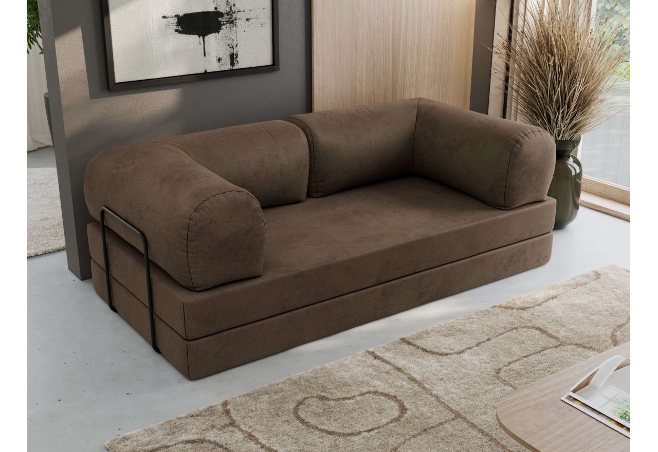 Sofa Orsetto - brązowy, welwet