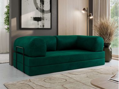 Sofa Orsetto - ciemnozielony, welwet