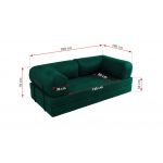 Sofa Orsetto - ciemnozielony, welwet