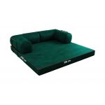 Sofa Orsetto - ciemnozielony, welwet