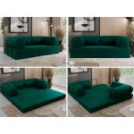 Sofa Orsetto - ciemnozielony, welwet