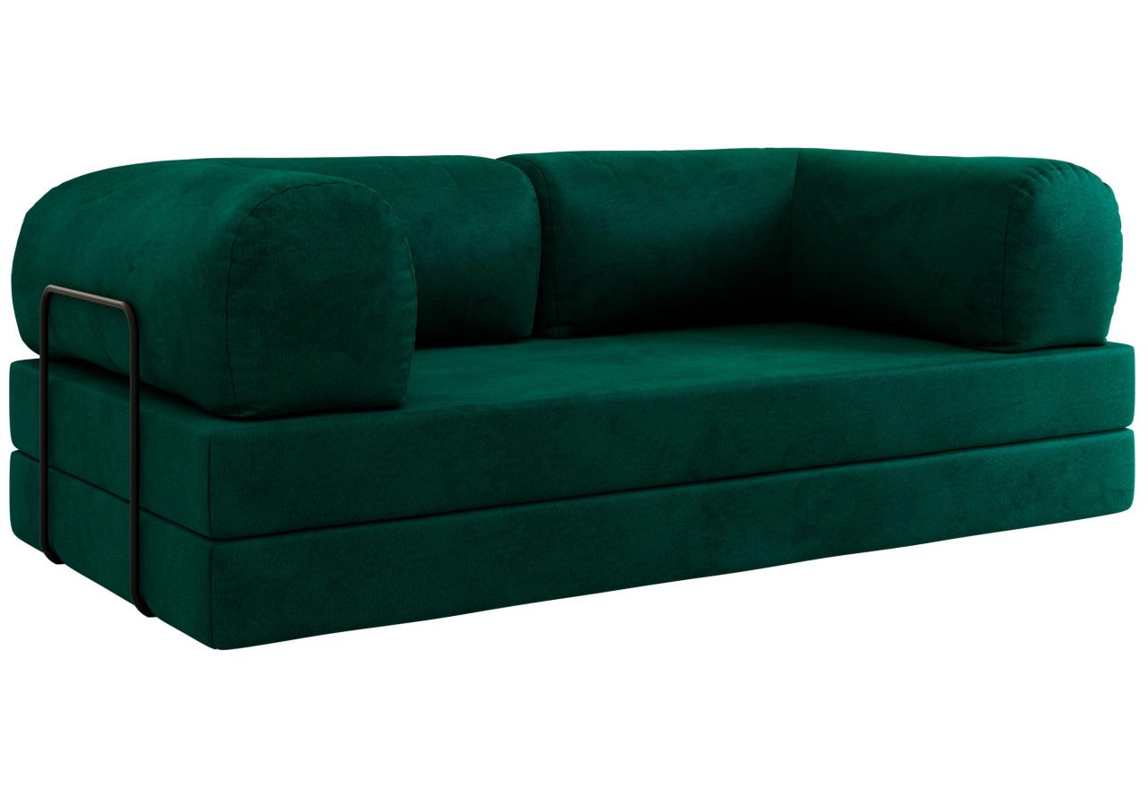 Sofa Orsetto - ciemnozielony, welwet