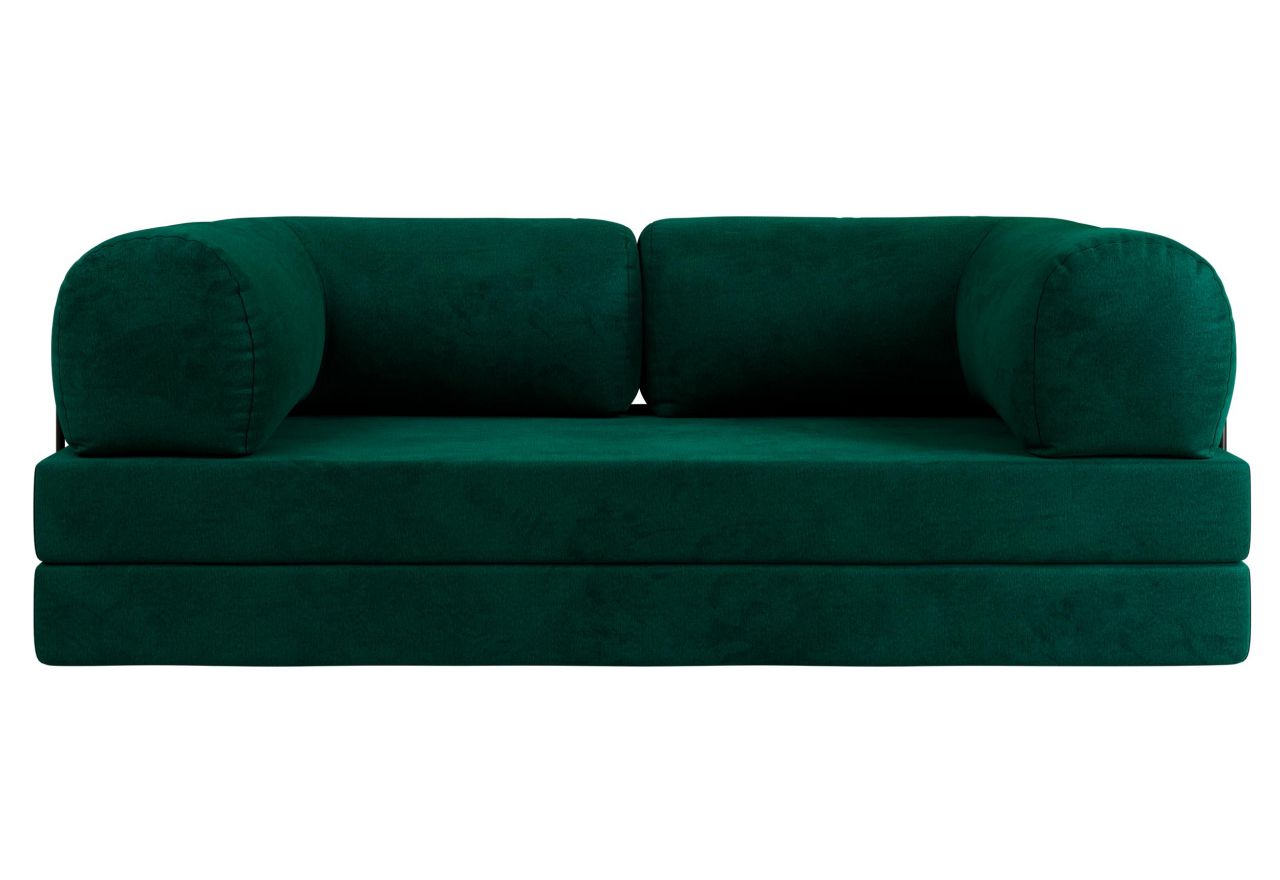 Sofa Orsetto - ciemnozielony, welwet