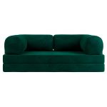 Sofa Orsetto - ciemnozielony, welwet