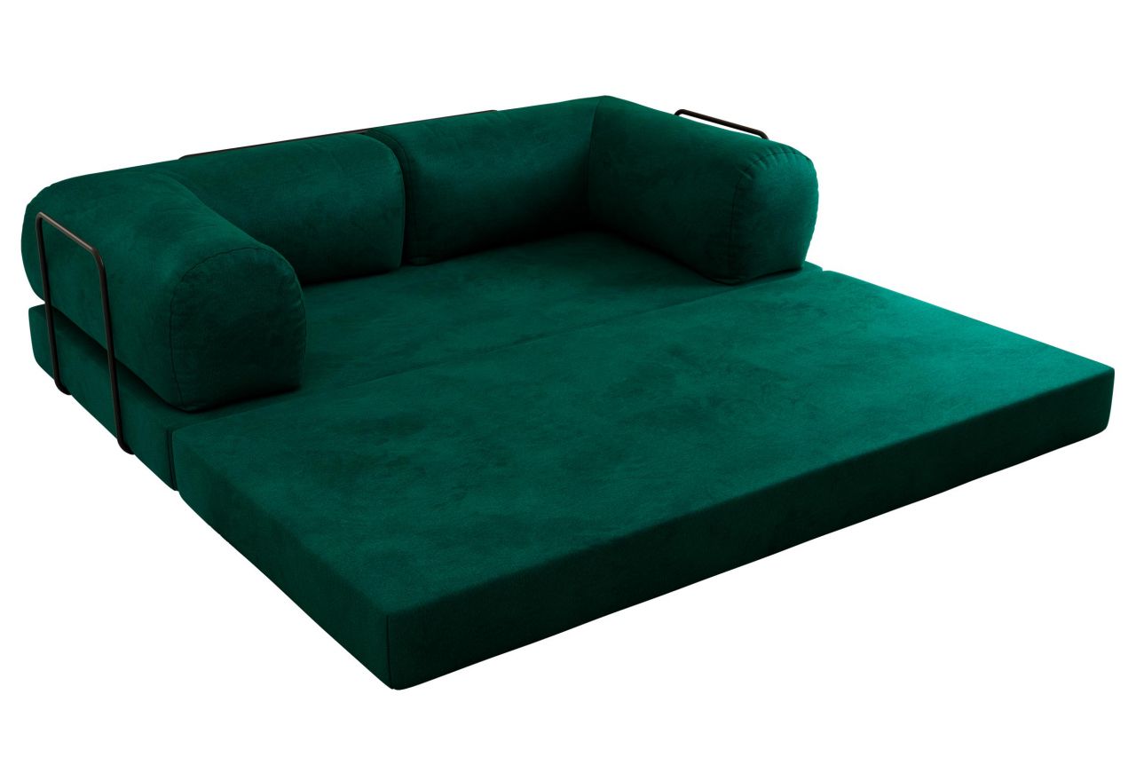 Sofa Orsetto - ciemnozielony, welwet