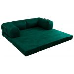 Sofa Orsetto - ciemnozielony, welwet