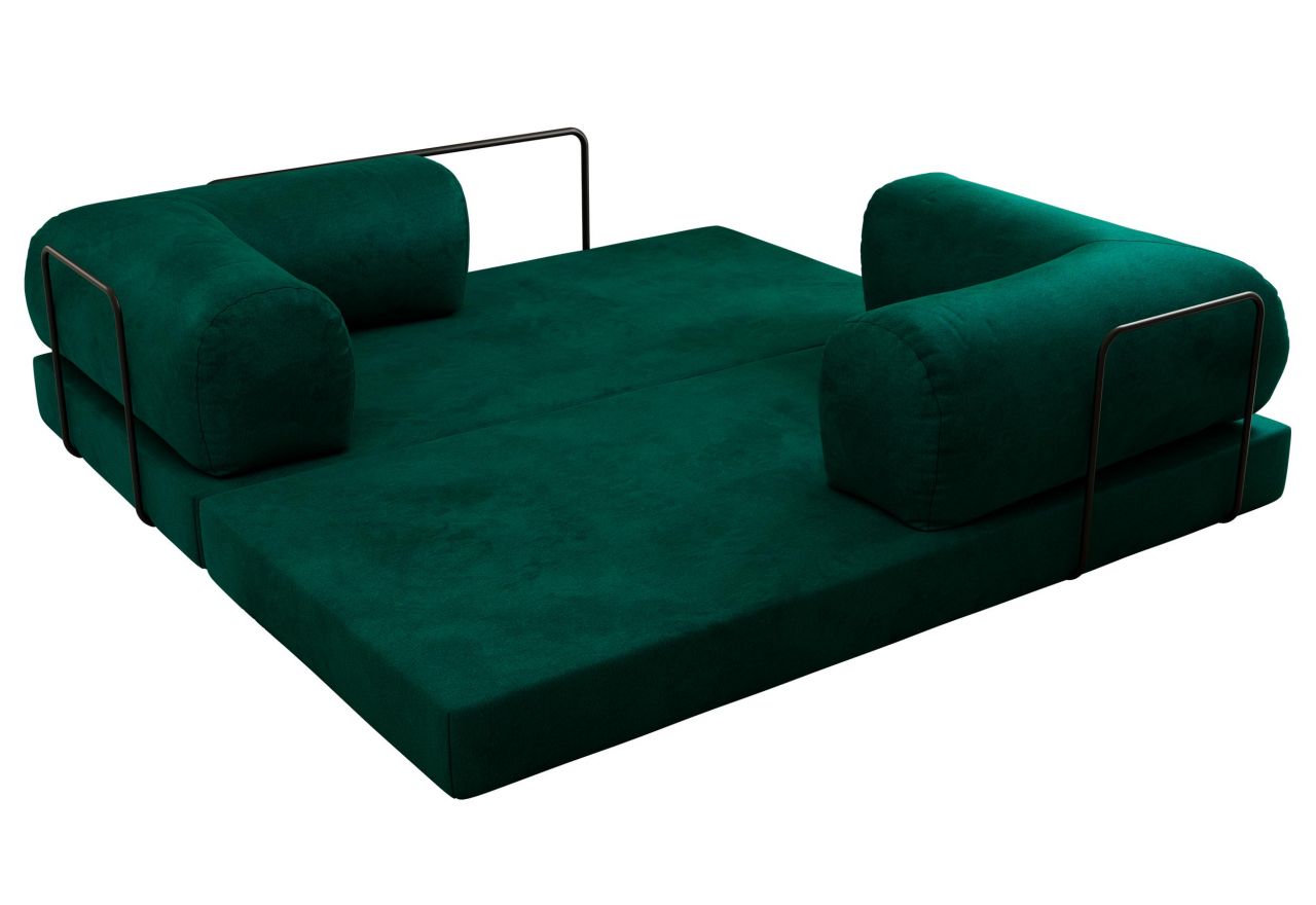 Sofa Orsetto - ciemnozielony, welwet