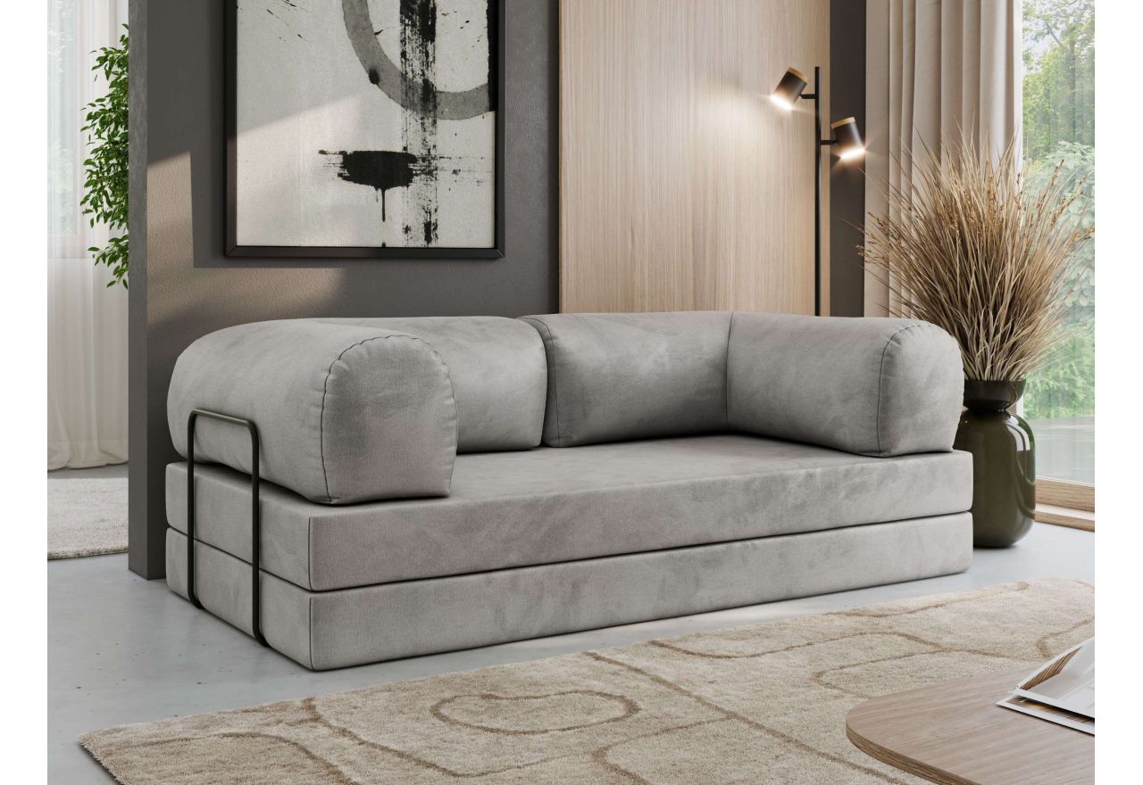 Sofa Orsetto - jasnoszary, welwet