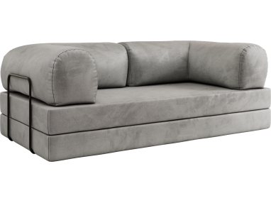 Sofa Orsetto - jasnoszary, welwet