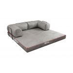 Sofa Orsetto - jasnoszary, welwet